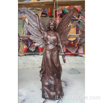 Statua antica di Beonze Angel per la decorazione all&#39;aperto